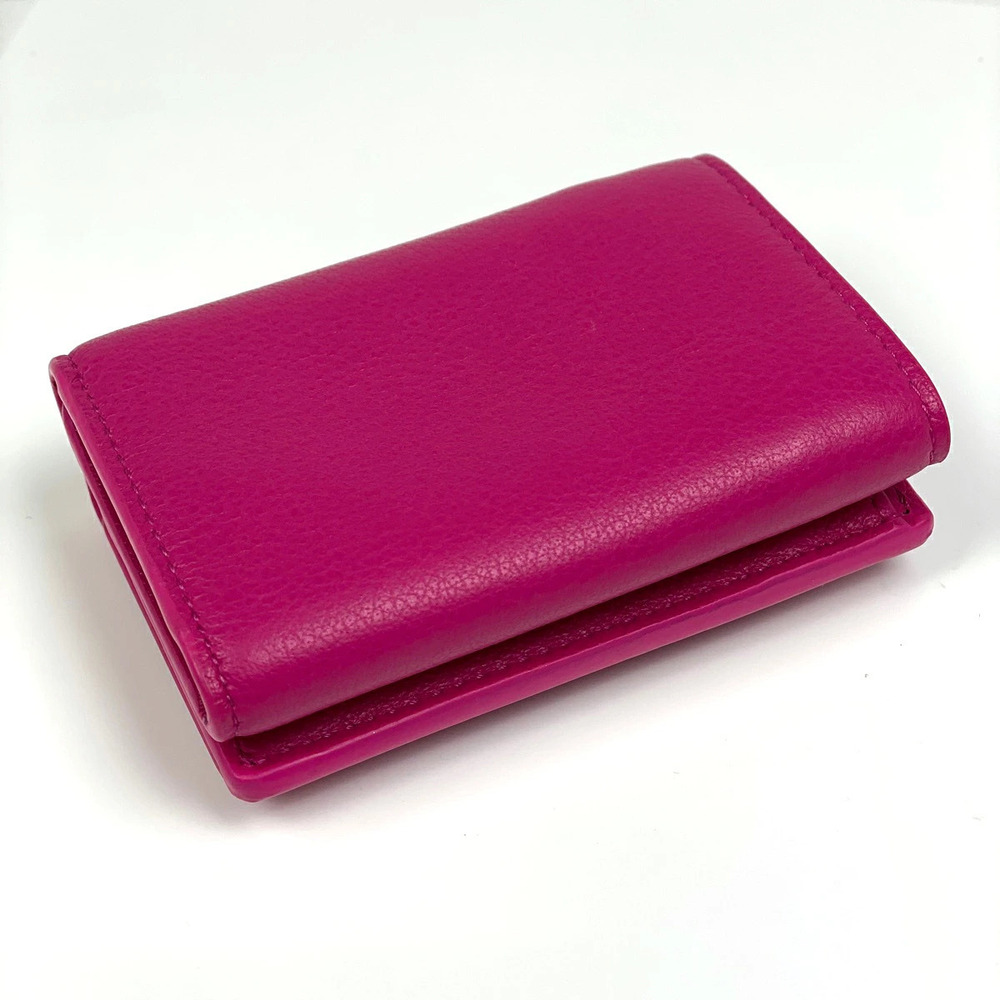 Balenciaga fold Pink Paper Wallet Leather Tri Pink